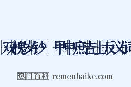 双槐岁钞·甲申庶吉士反义词是什么意思的图片